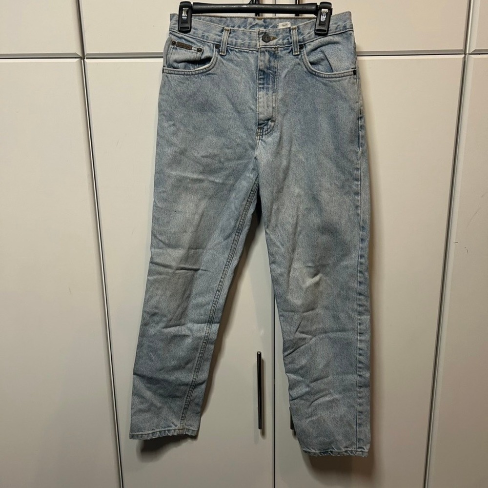 Vintage Calvin Klein Easy Fit Jeans 29x30 Light Wash Denim Made in USA High Rise